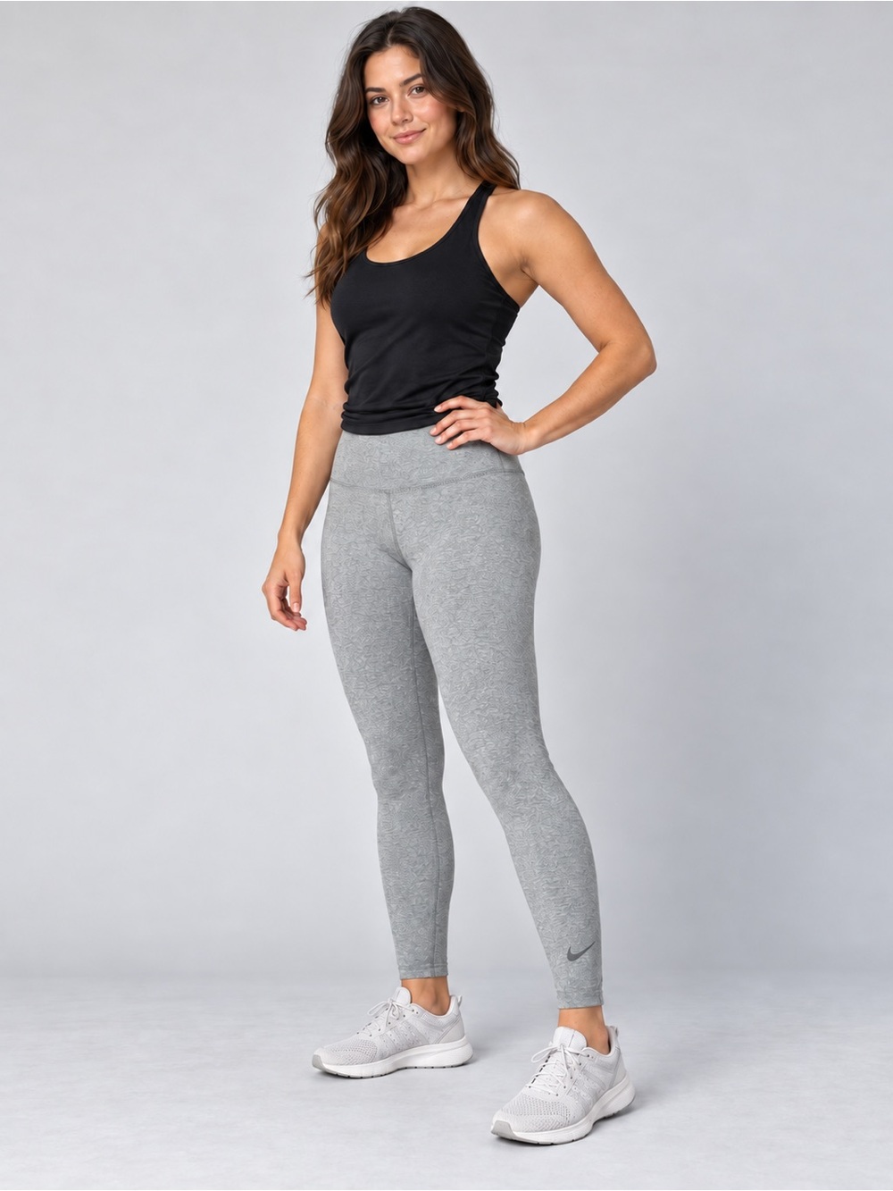 Nike Dri-FIT One Legend Gray Heather High Rise Leggings M